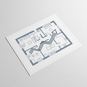Een architectonisch bouwplan als symbool voor een persoonlijk investeringsplan.